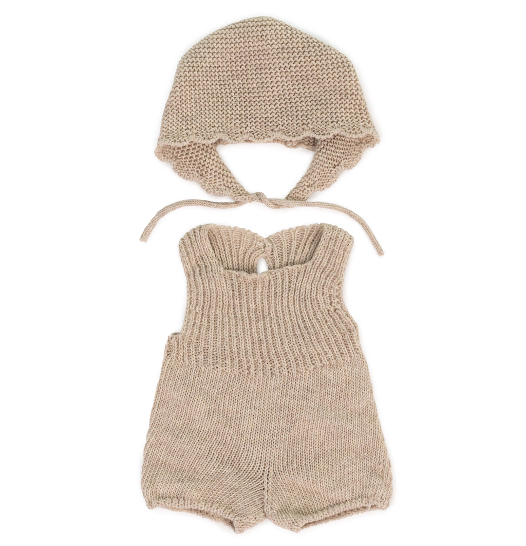 Knit Doll Outfit – 15 Romper & Bonnet