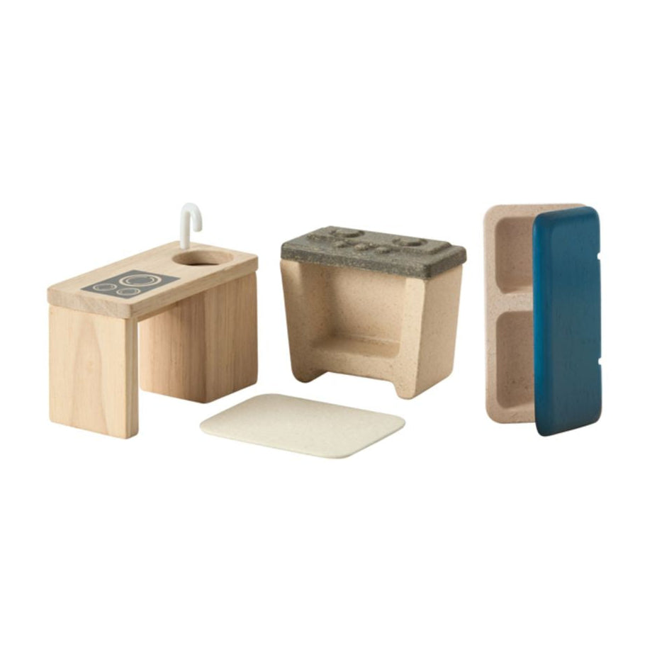 PlanSpace Modular Wooden Dollhouse -  Kitchen And Dining Room