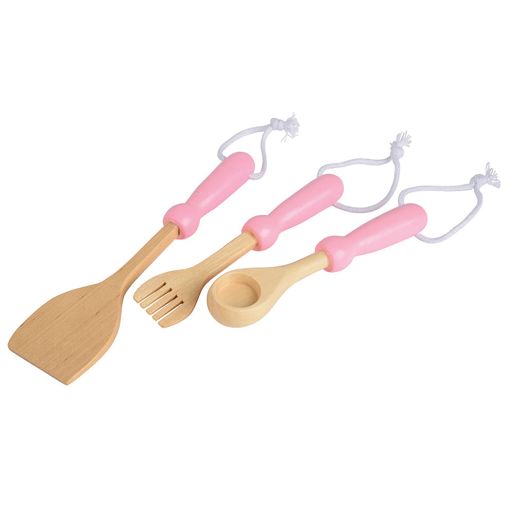 36-Piece Wooden Toy Dishes & Utensils Basics Set | including Pots, Pans
