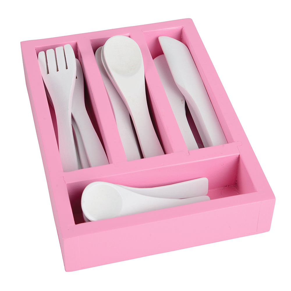 36-Piece Wooden Toy Dishes & Utensils Basics Set | including Pots, Pans