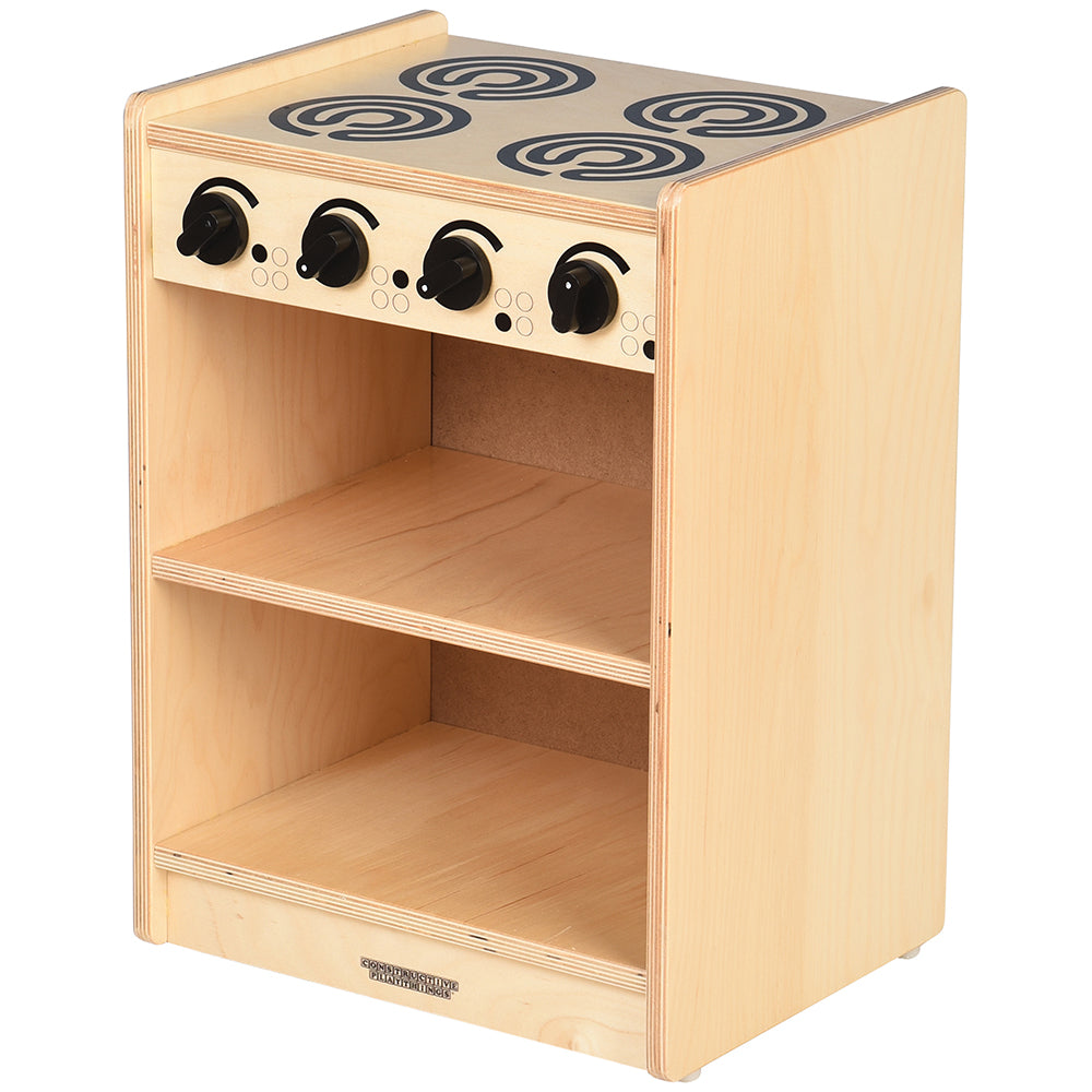 Safe-Play Eco-Friendly Wooden Toddler Kitchen Stove